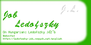 job ledofszky business card